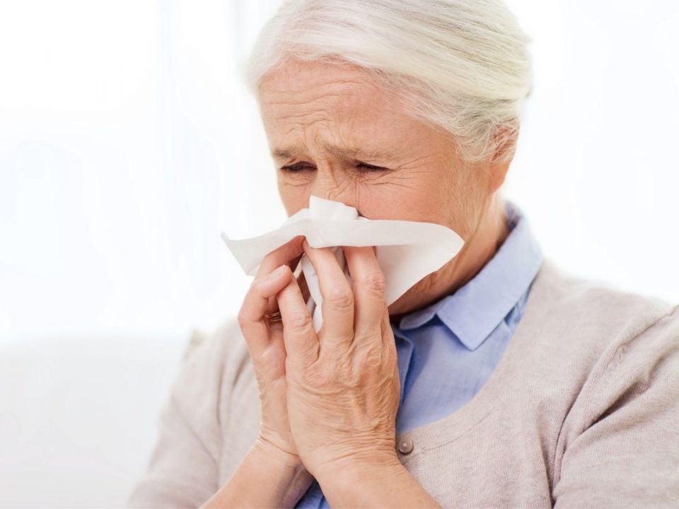 opieka seniora przeziębienie